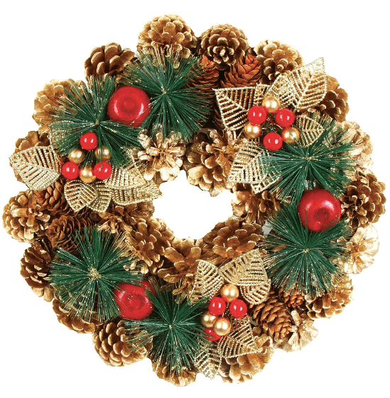Guirlanda Natalina Pinhas 30cm - Wincy Natal