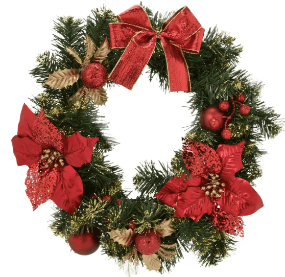 Guirlanda Natalina 40cm Vermelha - Espressione Christmas