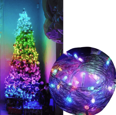 Pisca Pisca 100 Led 8 Funções Fio Transparente rgb Natal Dec