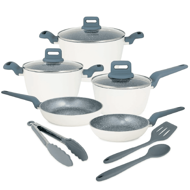 Conjunto de Panelas 5 Peças e Utensílios Off-white - Neuhaus