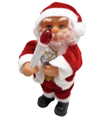 Boneco Papai Noel Natal Musical Com Som Decoração Natalina