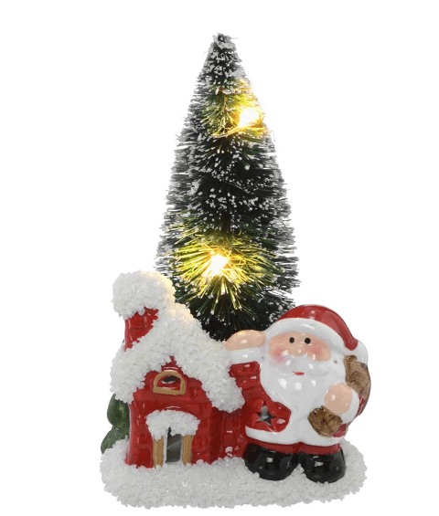 Enfeite Papai Noel c/ Luz Casa - Espressione