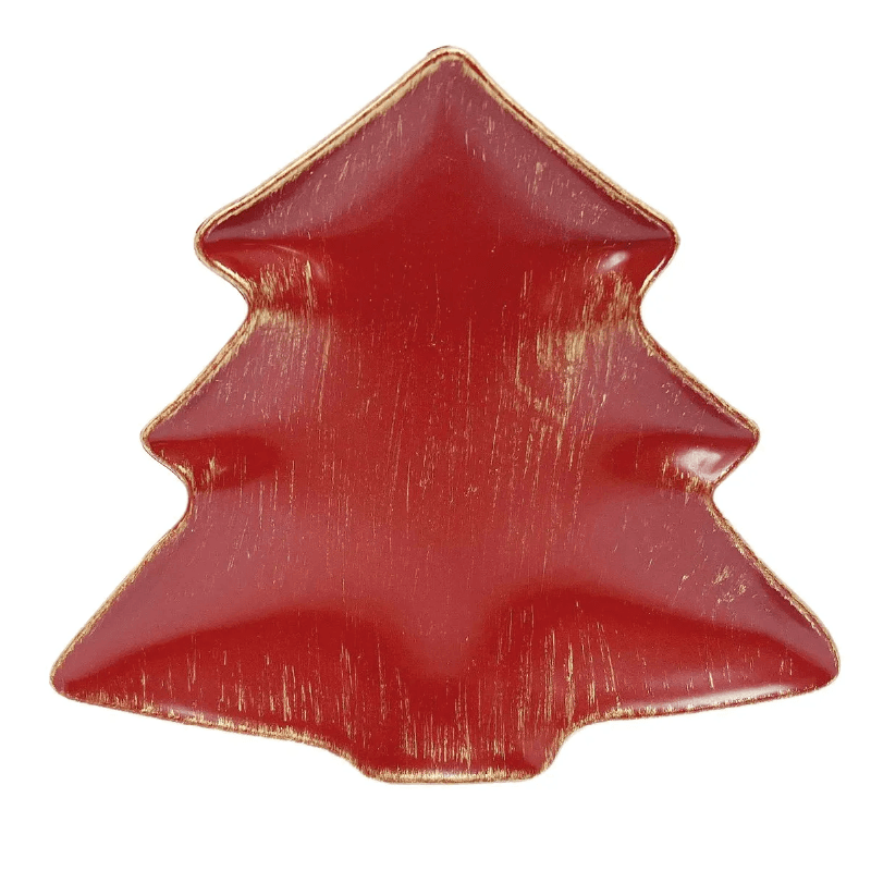 Petisqueira de Natal Árvore 21x19cm Vermelha 