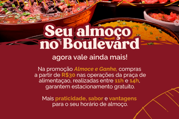 Almoce no BVV e ganhe estacionamento grátis